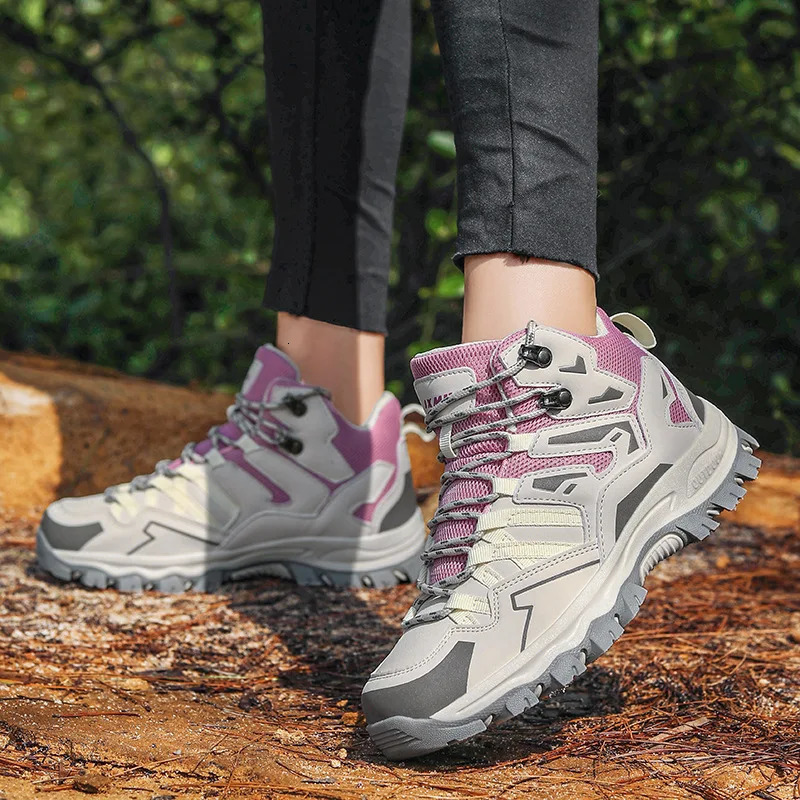 Women Men Hiking Shoes Outdoor Trekking Sports Climbing Camping Boots Nonslip Waterproof Walking Jogging Trainers Sneakers 250725