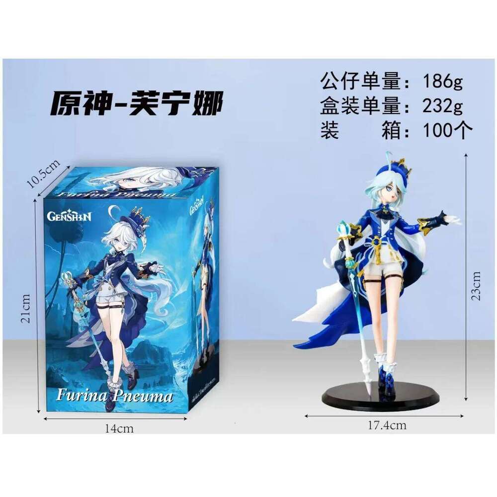 23cm Furina Game Genshin Impact PVC Action Figure Anime Cute Girl Focal Focalors Collect Model Toy Doll Gift