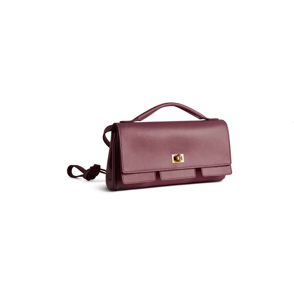 High-Quality B Brand New BelAir Long Clutch Top Layer Cowhide Lock Buckle Handbag Single Shoulder Crossbody Bag Trendy - view 6