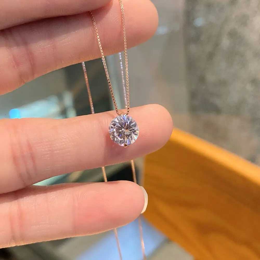 Elegant 2ct Moissanite Pendant Necklace Sterling Silver Chain Certified D Color Gemstone Jewelry Ideal Gift for Women Z250910