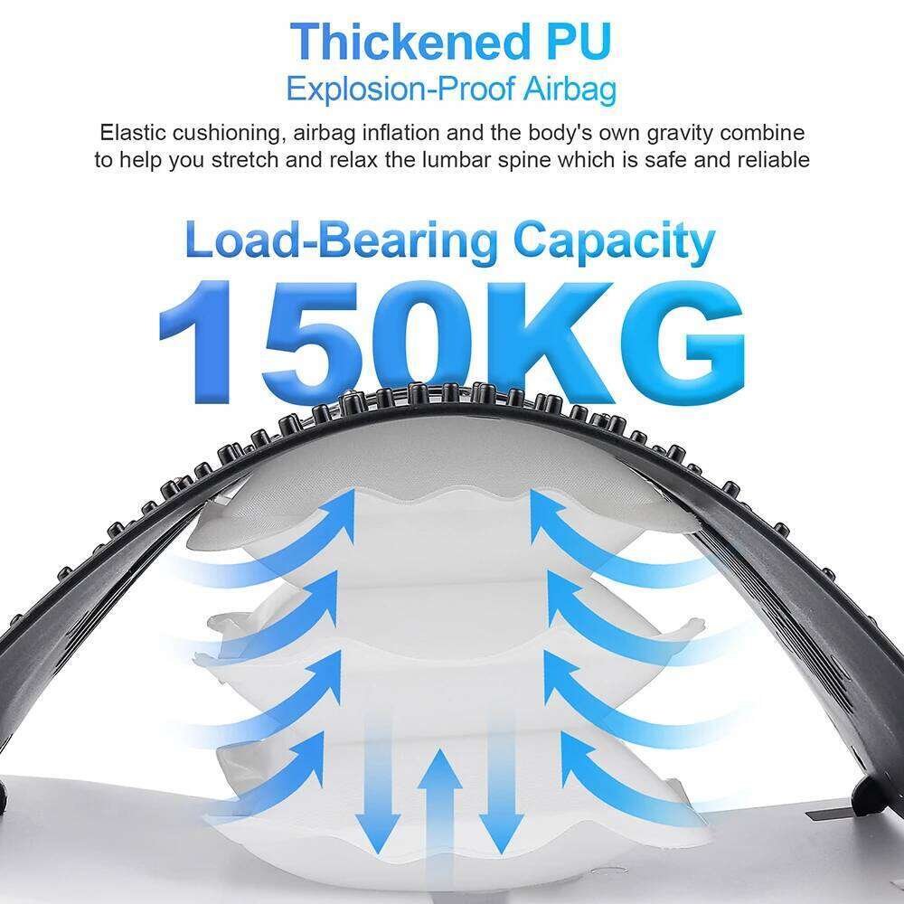 2-In-1 Electric+Manual Stretcher Adjustable Height Airbag Waist Back Stretching Massager Lumbar Support Traction Maseador