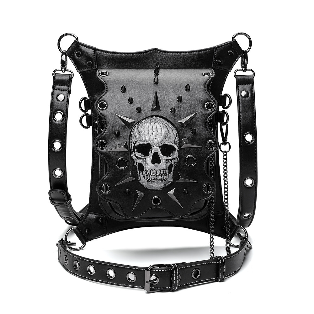 New Style Women Halloween Punk Skull Ladies Shoulder Crossbody Outdoor Travel Chain Bag ddmymoon