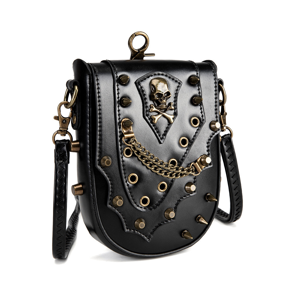 2025 New Steampunk Women's Single Shoulder Heavy Craft Dumpling Versatile Underarm Coin Phone Bag ddmymoon