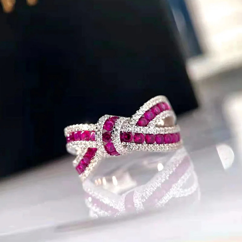 800 Gorgeous Finger Ring for Women Fashion Female Bright Zirconia Jewelry Engagement Ceremony Party Accessories 250728