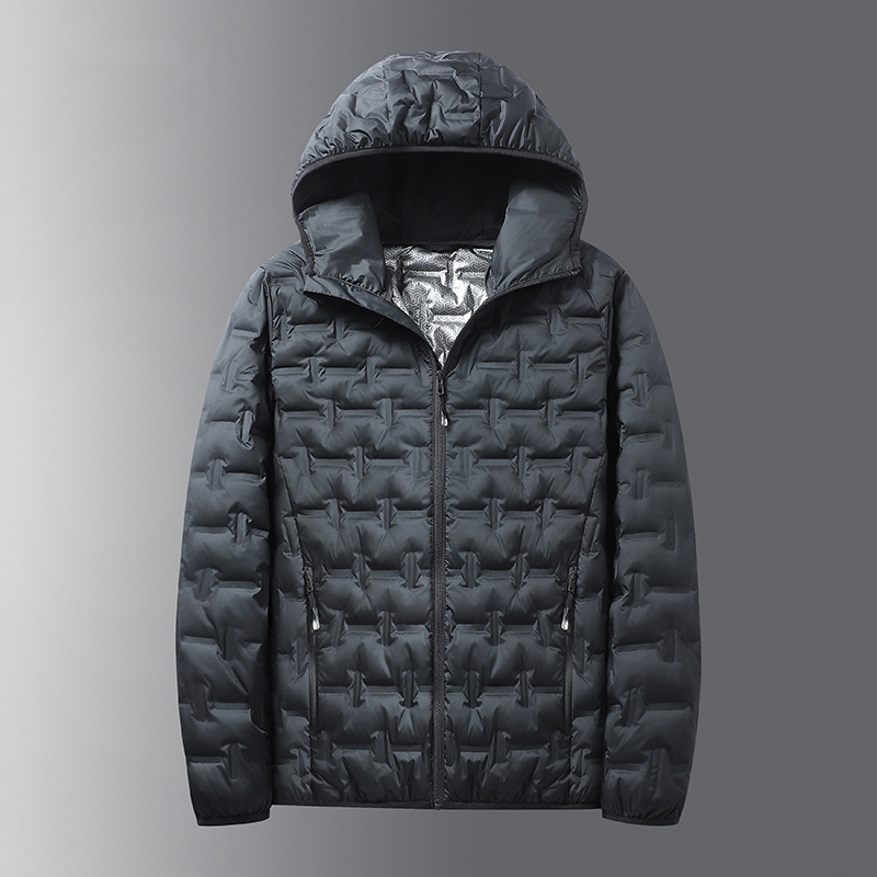 free shipping designer New winter fashionable lightweight down jacket hooded 80 grey duck down down down jacket warm jacket