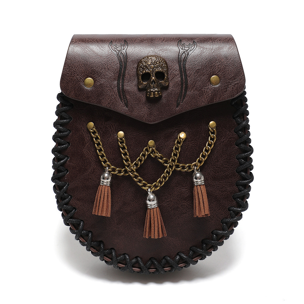 Xiyin Viking Style Medieval Belt Coin Purse Knight Embossed Waist Bag ddmymoon