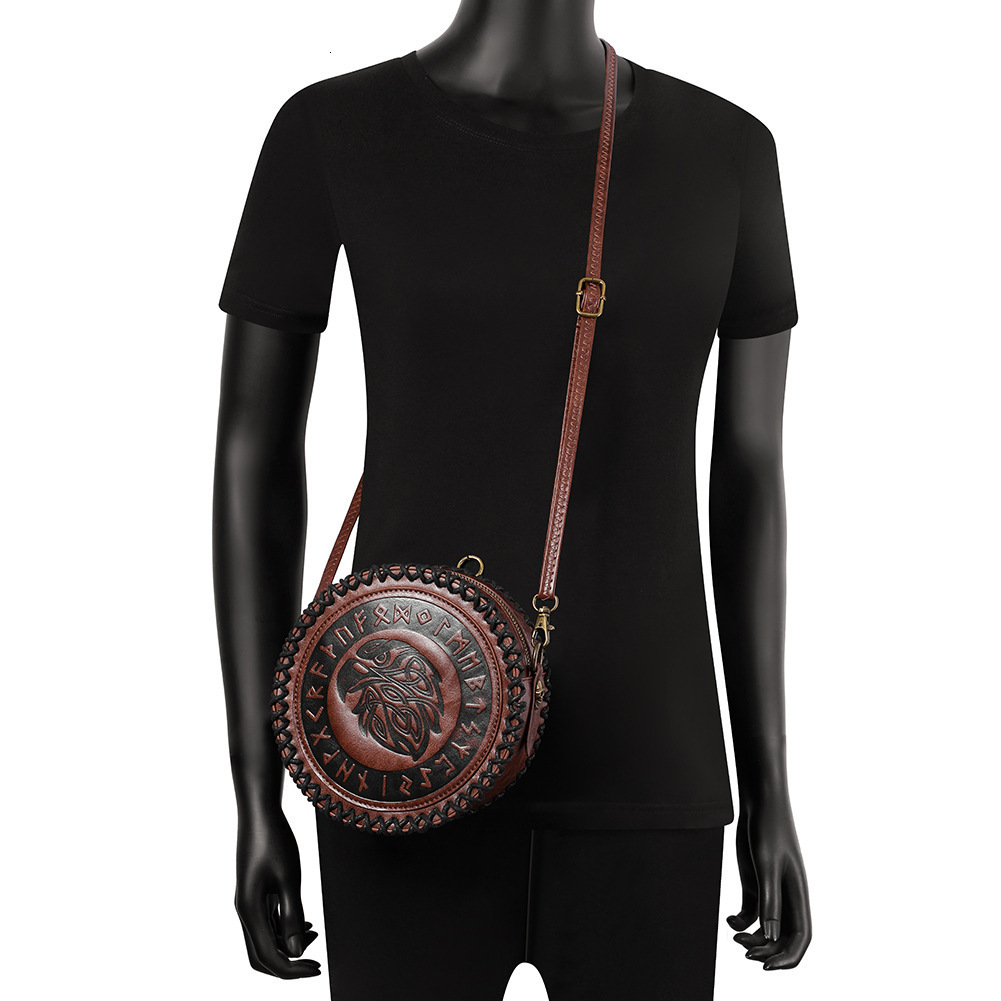 Medieval Viking Belt Woven Coin Purse Knight Embossed Waist Bag ddmymoon