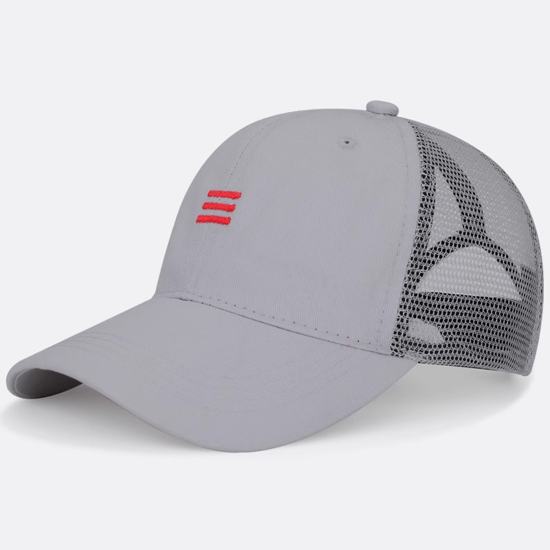 baseball cap Trendy Mesh Trucker Hat - Three - Bar Design, Ventilated, Ideal for Outdoor & Streetwear