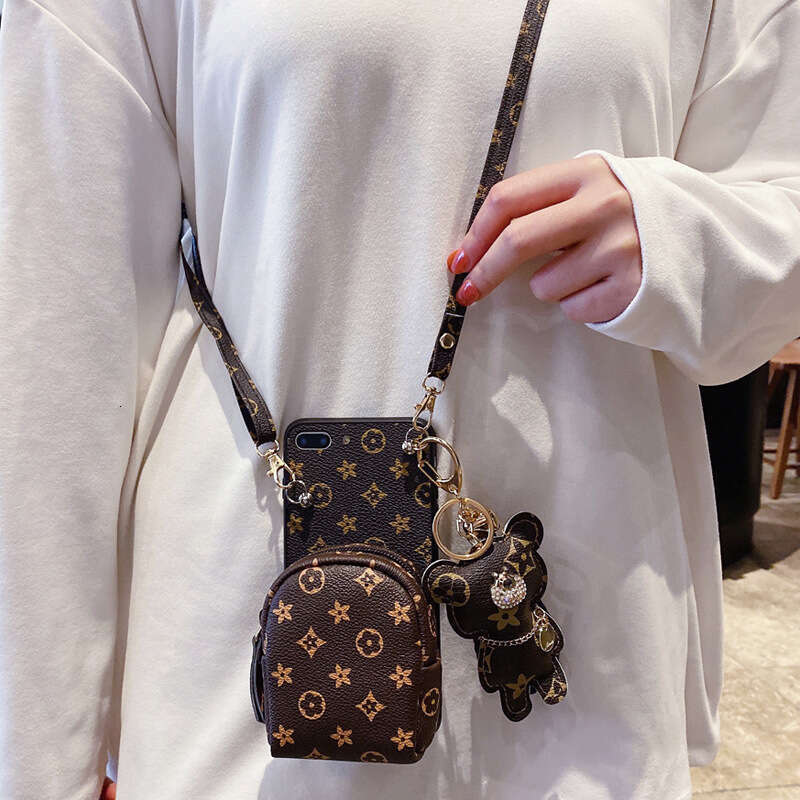 Trendy Brand Compatible 15 Phone Case 13 Luxurious Small Flower Iphone 11 Crossbody Strap 12 Pro Max Zero