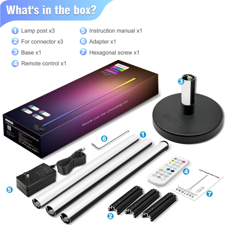 Advanced RGB Illumination Device Versatile Remote Operated Bedside Luminance--HCP019