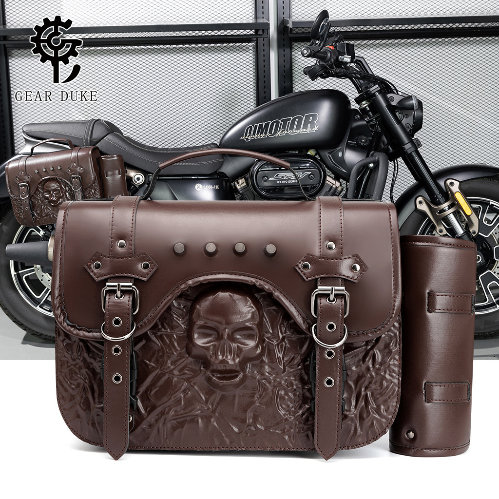 Harley Prince Cruise Gothic Style Niche Creative Skull Rivet Side Bag ddmymoon