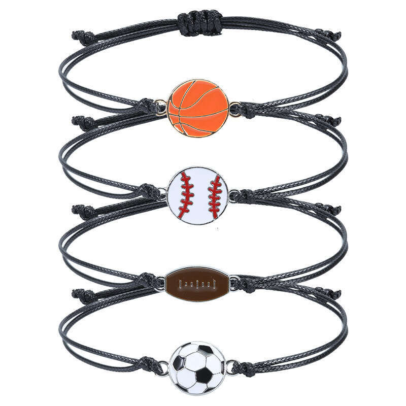 Wax Thread Braided Baseball Football Basketball Team Fan Party Gift Bracelet ddmypluto