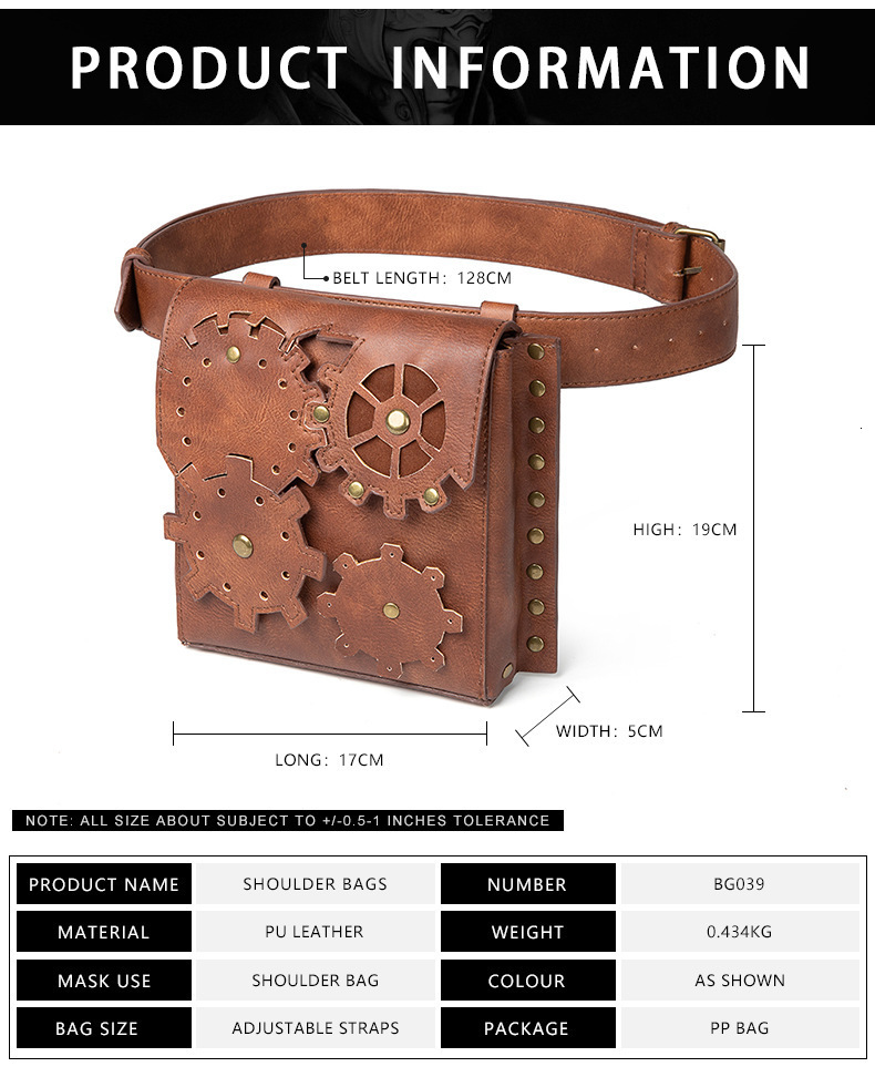 New Women's Brown Gear Outdoor Phone Coin Mini Versatile Casual Waist Bag ddmymoon