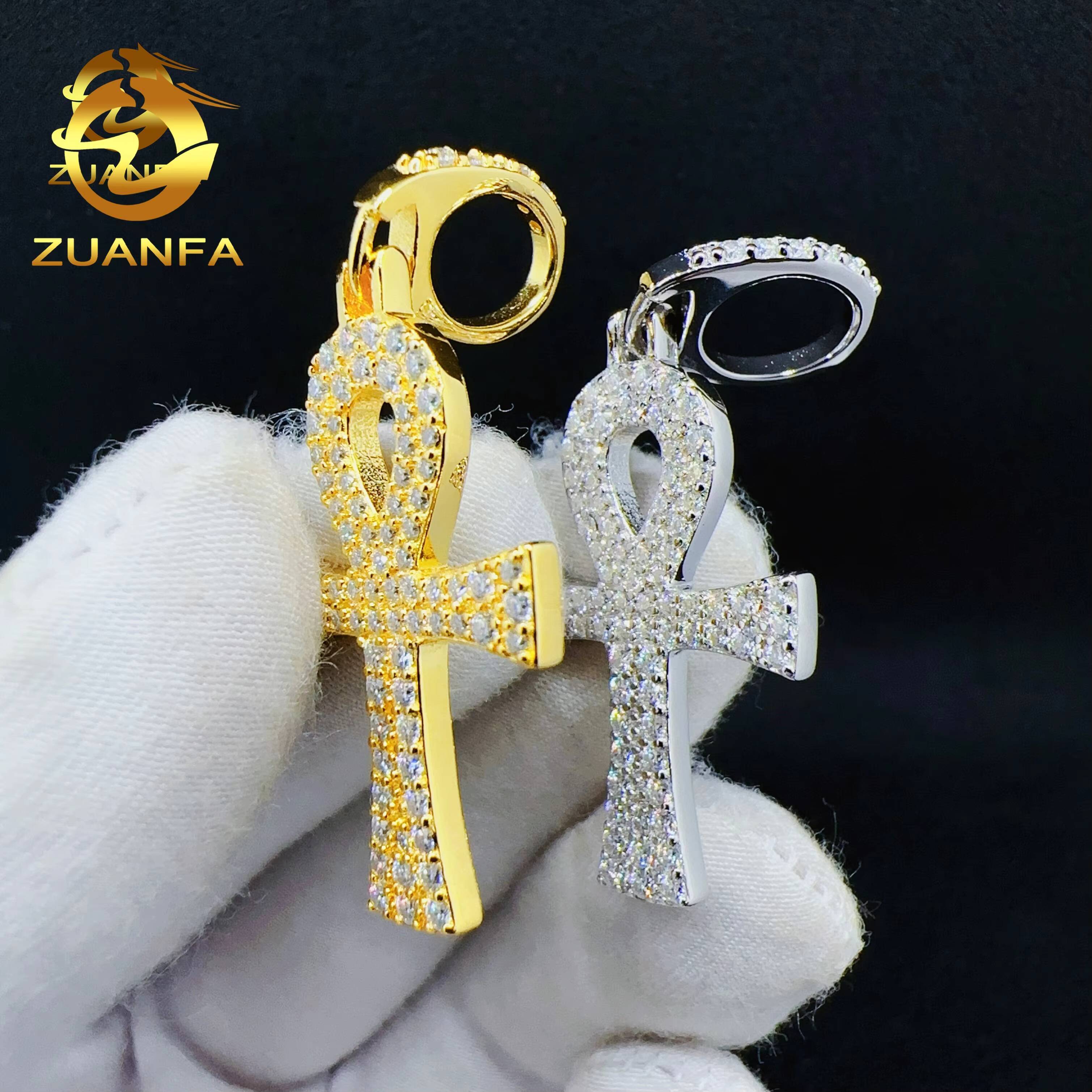 Iced Out D Color VVS Moissanite Diamond Sterling Silver 925 Fashion Hip Hop Pendant Moissanite Pendant Men