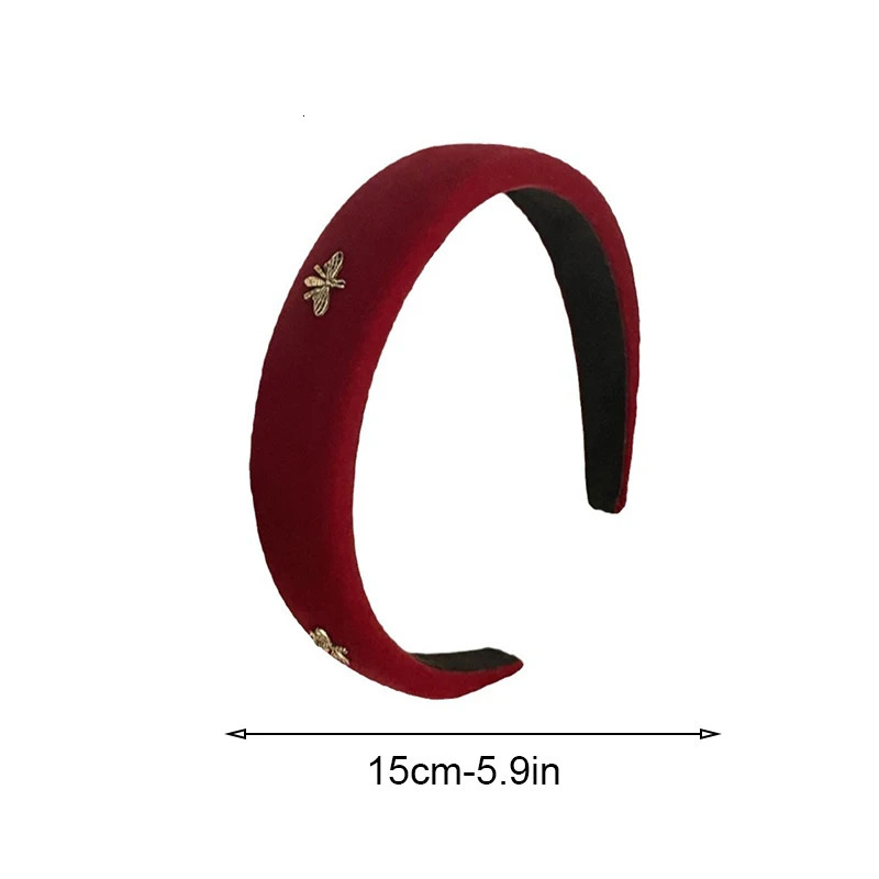 1pc Bee-themed Black Velvet Hairband for Women Providing a High-crowned Autumn-Winter Feel for Hairdressing and Wash-up 250728