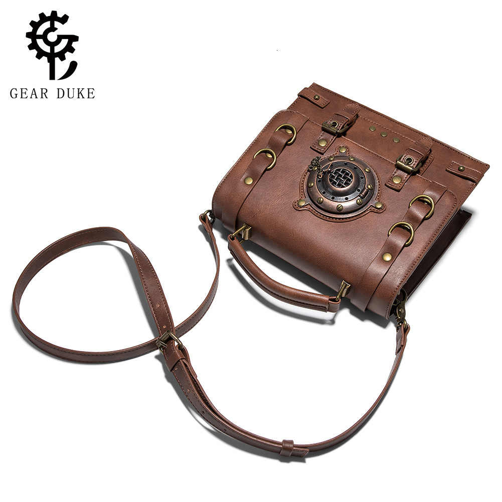 Steampunk Style PU Leather Women's Shoulder Crossbody Bag Creative Niche Handbag ddmymoon