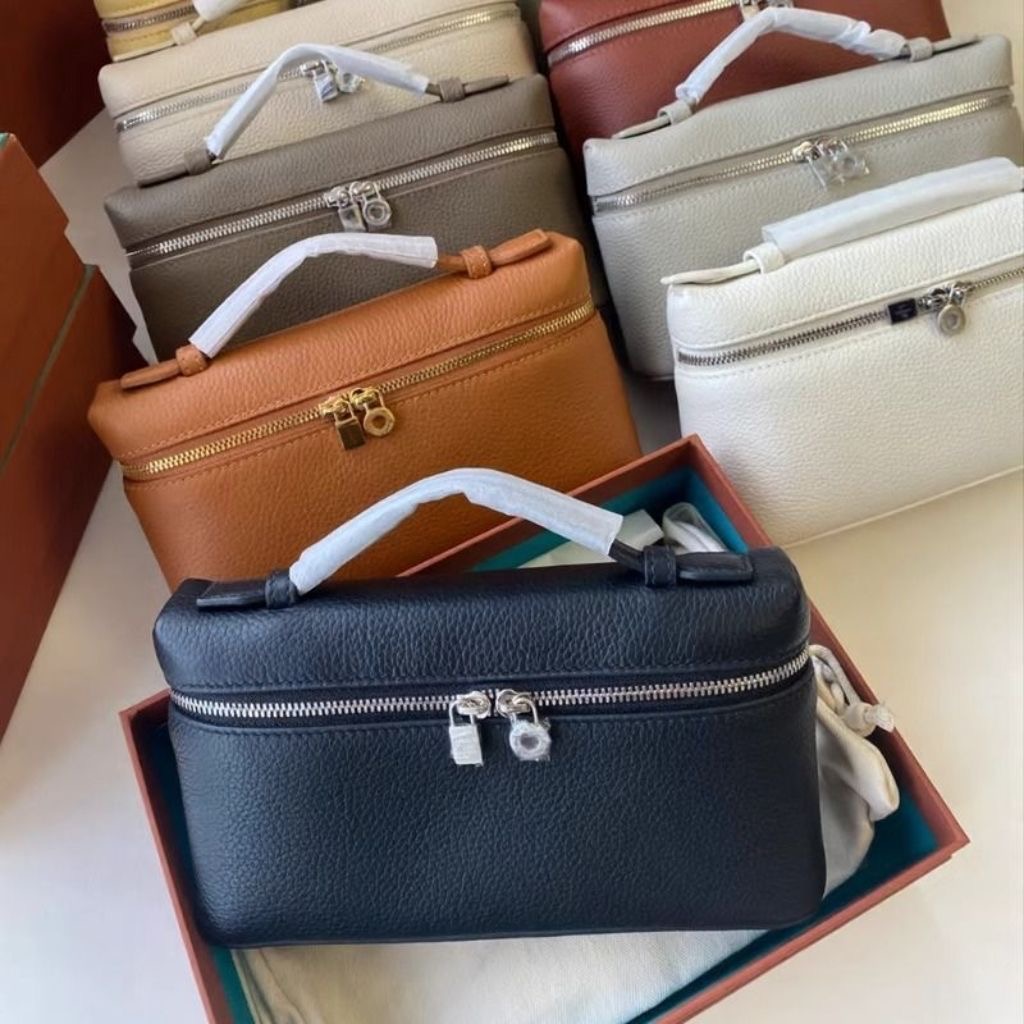 Quality Vanity Case Bag Designer Bag Women Handbag Leather Metal Zipper Shoulder Bag Messenger Bag Extras Pocket Tote Bag Lunch Box Lorolies Piano