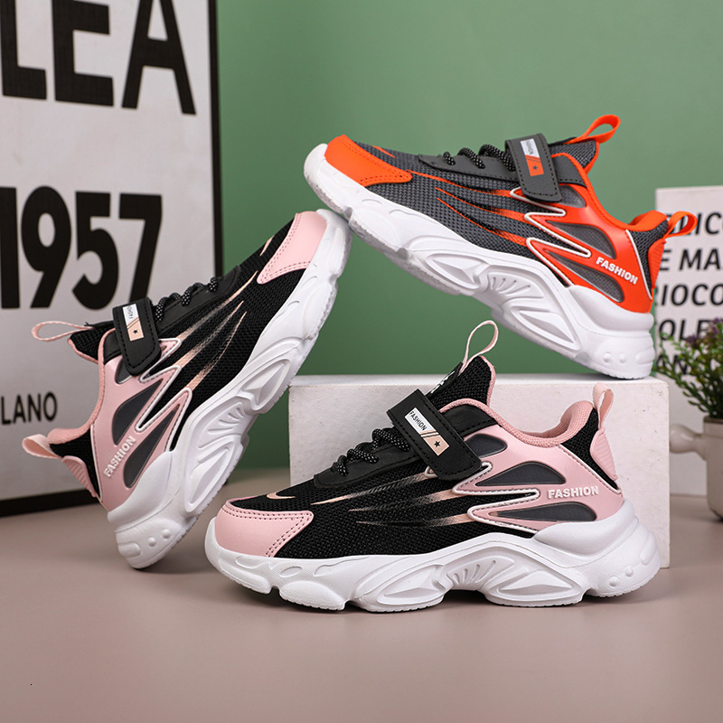 Carefully Selected Running for Older Girls, Spring and Summer Boys' Sports Mesh Breathable Shoes, Soft Sole Student Casual Shoes
