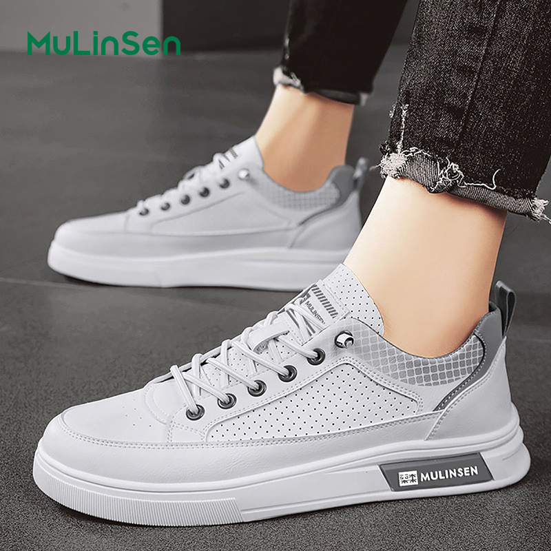 Mulinsen men's sneakers 2025 new style shoes men's summer breathable sports casual shoes white shoes all-match trendy shoes