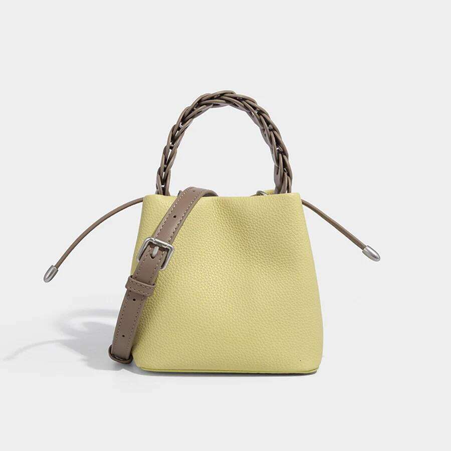 Designer Bags Designer Bags Fashion Woven Handle Commuter Bucket For Women Pu Leather Shoulder Crossbody Bags Casual Tote Female Purse And Handbags Sa