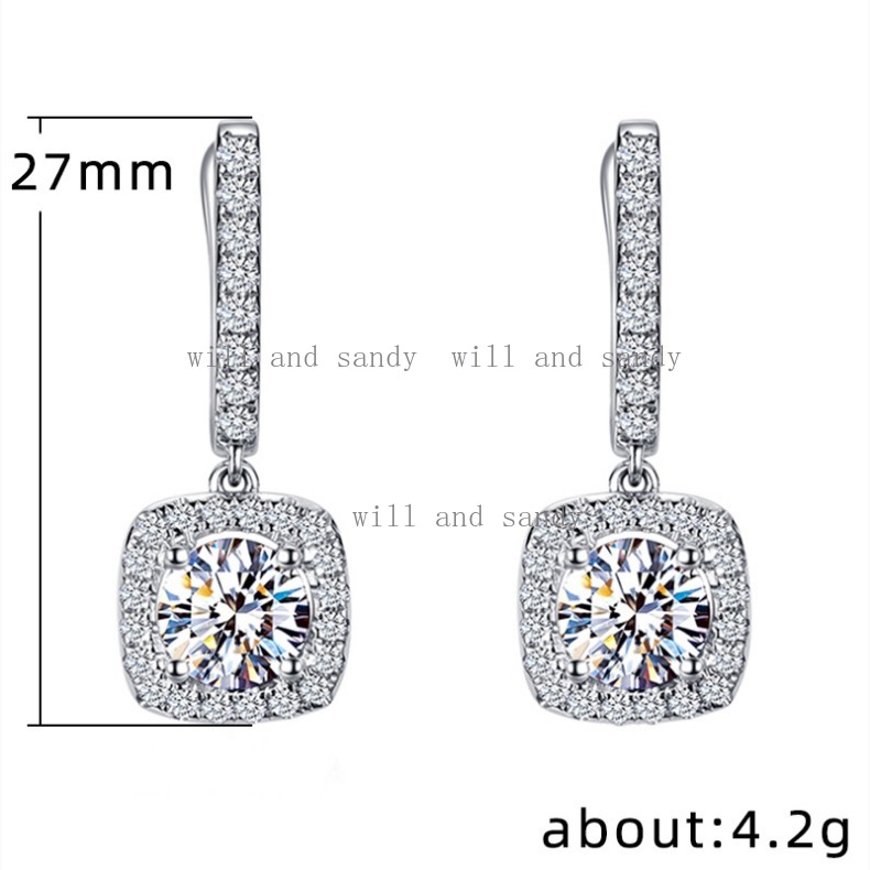 Horseshoe Buckle Cubic Zircon Diamond Dangle Earring Chandelier Designer Jewelry Silver Gold Water Drop Love Heart Flower Earrings Cuff for Woman Body