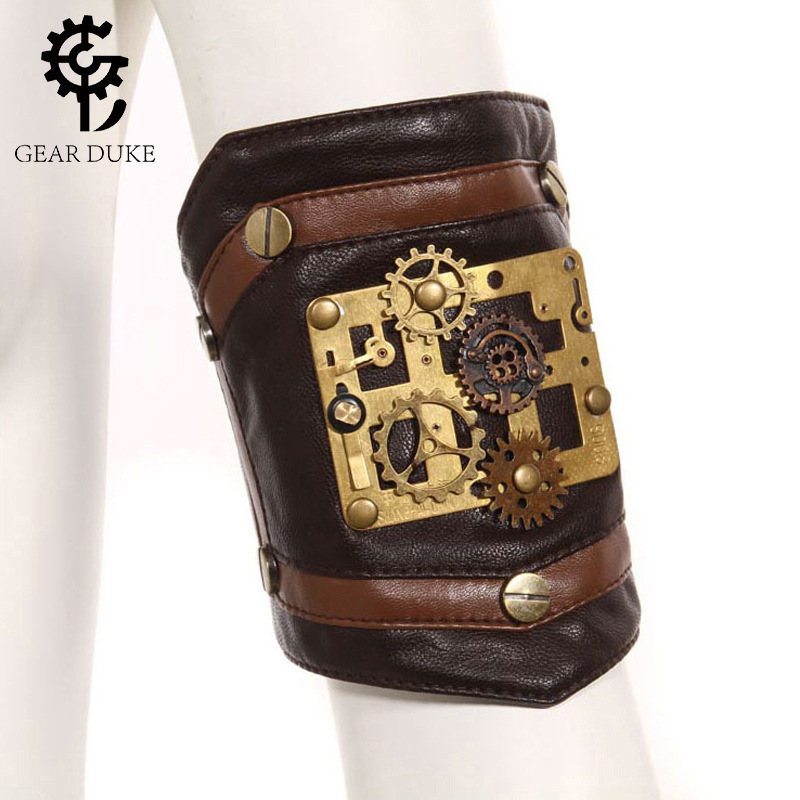 2025 New Steampunk Industrial Gear Leather Arm Bracelet Accessory ddmymoon