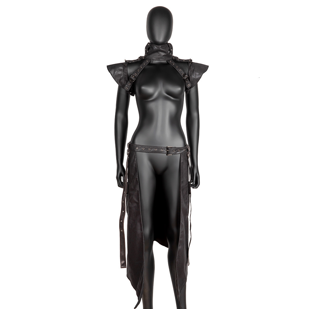 Punk Armor Cape Vest for Women Halloween Cosplay Party Performance Props ddmymoon