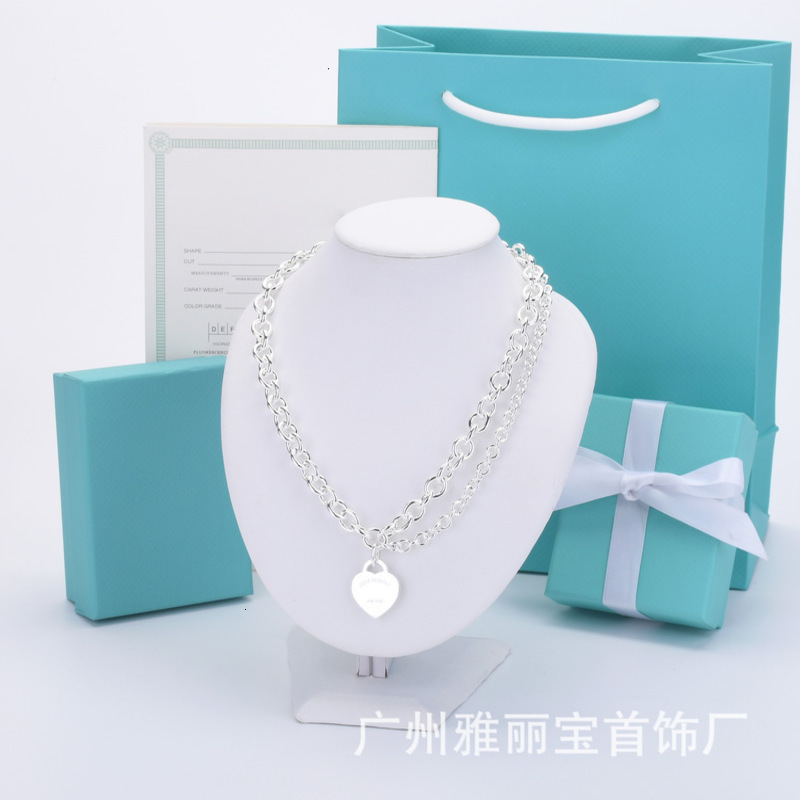 necklace designer strands luxury jewelry for men women gold silver woman t love tassel cnc steel seal letter heart shaped penda tiffamy and co tiffanyx tiffanies CH2M