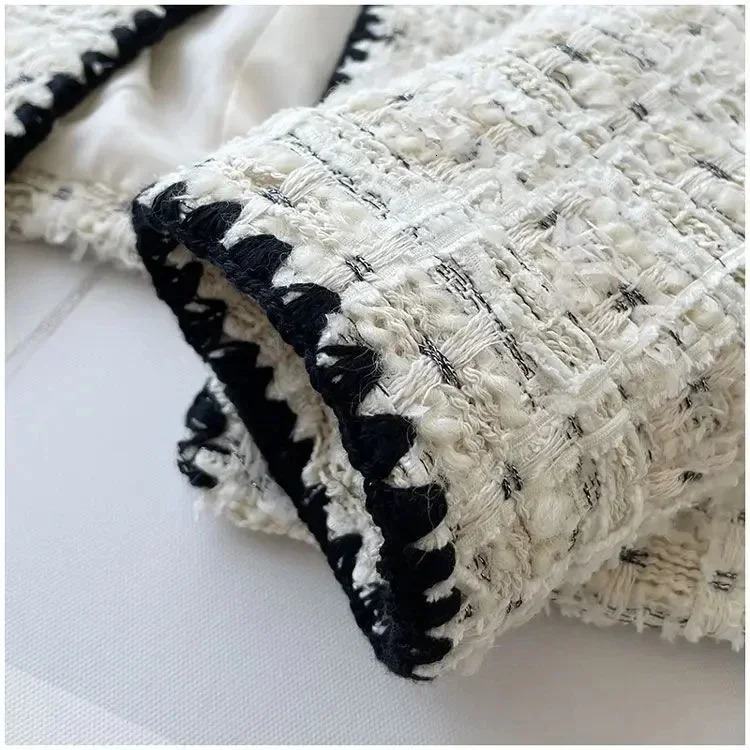 Spring Autumn Jacket n Fashion Sweet Tweed Blazers Women French Elegant Office Lady y Woolen Short Suit Coats 250728