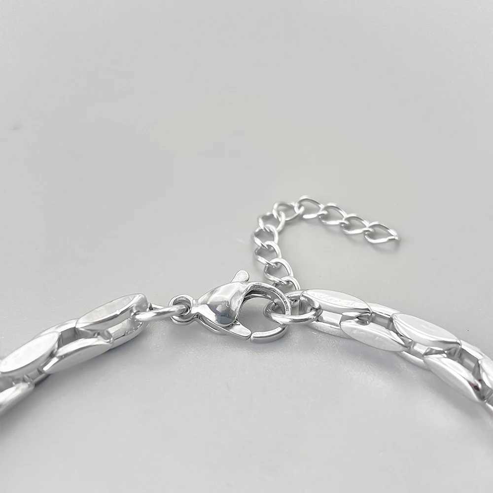 ELANDIS 5mm Stainless Steel Square Chain Bracelet Men Punk Rock Boy Chunky Metal Jewelry Wristband Hand Chain W250728
