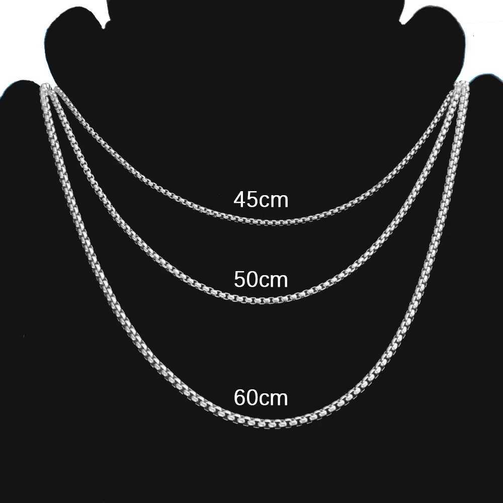 304 Stainless Steel Chain 45cm 50cm 60cm Length 2mm 2.5mm 3mm Square Chain Necklace XJ250708