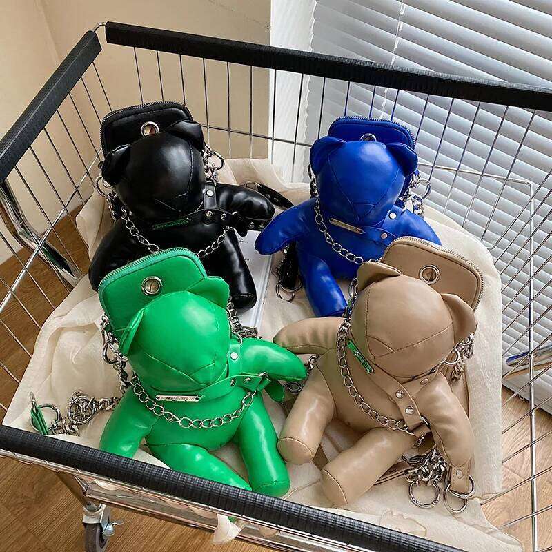 Brand Winter Mobile Phone Bags For Women Fashion Puppet Purse And Handbag Designer Shoulder Cute Crossbody Bag Chain Satchel