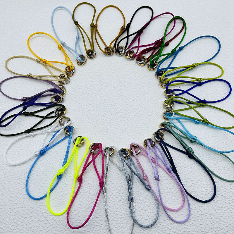 Fashion Simple Ins Style Woven Lucky Peripheral Three-Ring Dia Bracelet ddmypluto