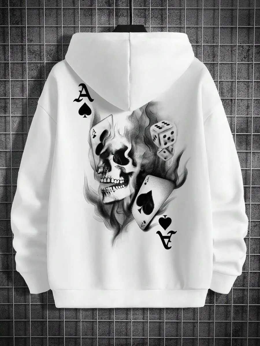 New high-quality mens streetwear graphic printed fashionable cotton soft outdoor sports hoodie W250408