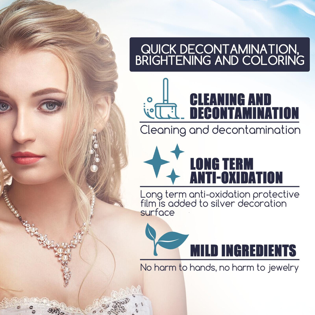 30ml Concentrate Jewelry Cleaner Anti-Tarnish Quick Professional Jewellery Cleaning for Watch Diamonds Silver Gold Jewelry Tools
