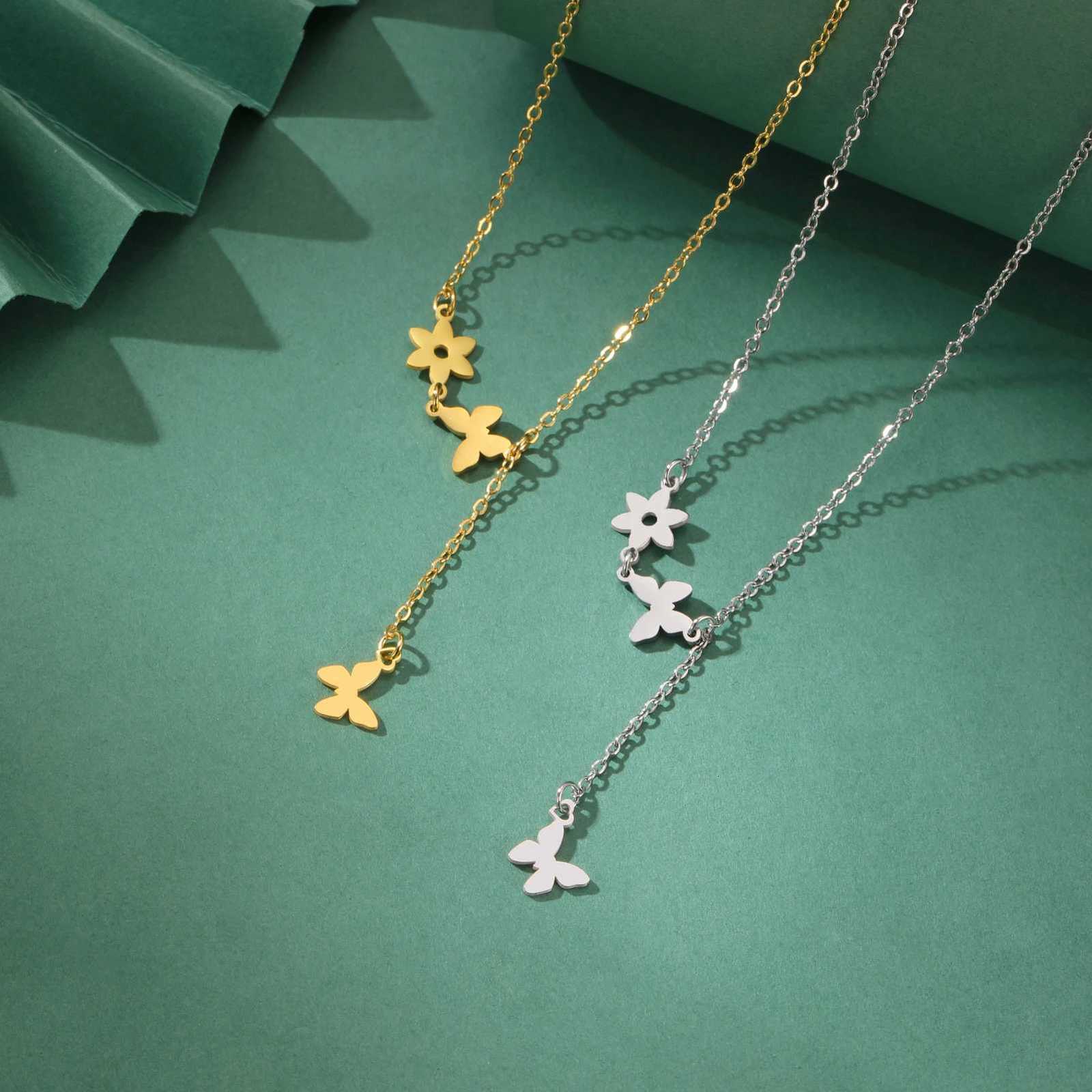 Delicate Butterfly Pendant Necklace for Women Stainless Steel Bohemian Style Jewelry Gift Z250910