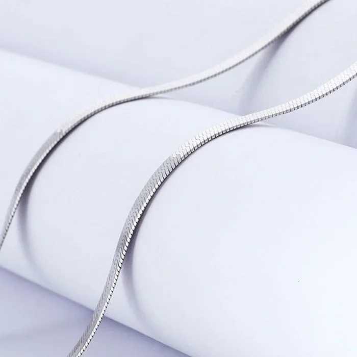 925 Sterling Silver Fine 4MM Blade Chain Necklace for Women Men Luxury Wedding Party Jewelry Best Friend Holiday Gifts XJ250708