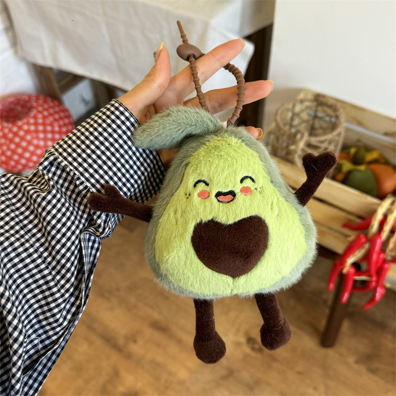 Fun Fruit Plush Toys Stress Relief Mangosteen Lychee Avocado Apple Guava Creative Keychain Plush Toys Doll Wholesale 250726