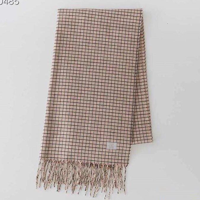 Korean Classic Colorful Small Houndstooth Plaid Tassel Thickened Scarf Neck Warmer Shawl for Women 250726