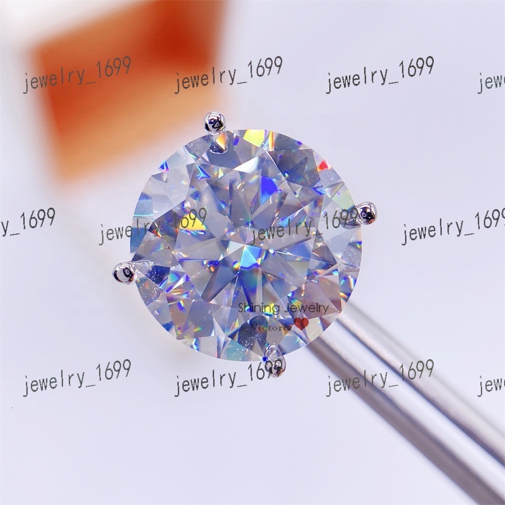 10k 14k 18k Real Gold 3 Prongs Set 16ct Screw Back Stud Moissanite Earrings Men