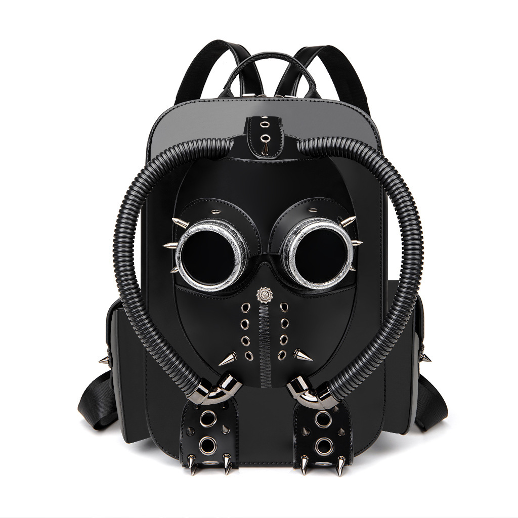 Trend Creative Dark Backpack Halloween Skull Rivet Design Niche Gothic Style ddmymoon