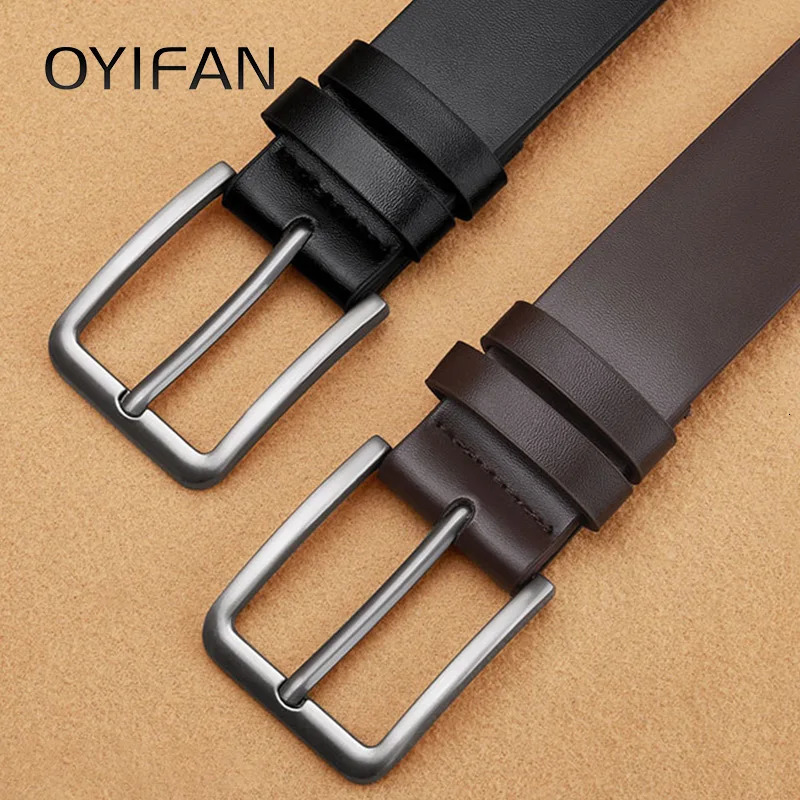 Mens PU Leather Alloy Pin Square Buckle Belt BusinessLeisure Belts Fashion Black Coffee Brown for Men Jeans 250716