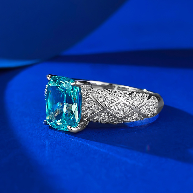 2025 Choucong Brand Wedding Rings Luxury Jewelry Real 100% 925 Sterling Silver Cushion Shape Lab Moissanite Diamond CZ Diamond Lady Engagement Band Ri