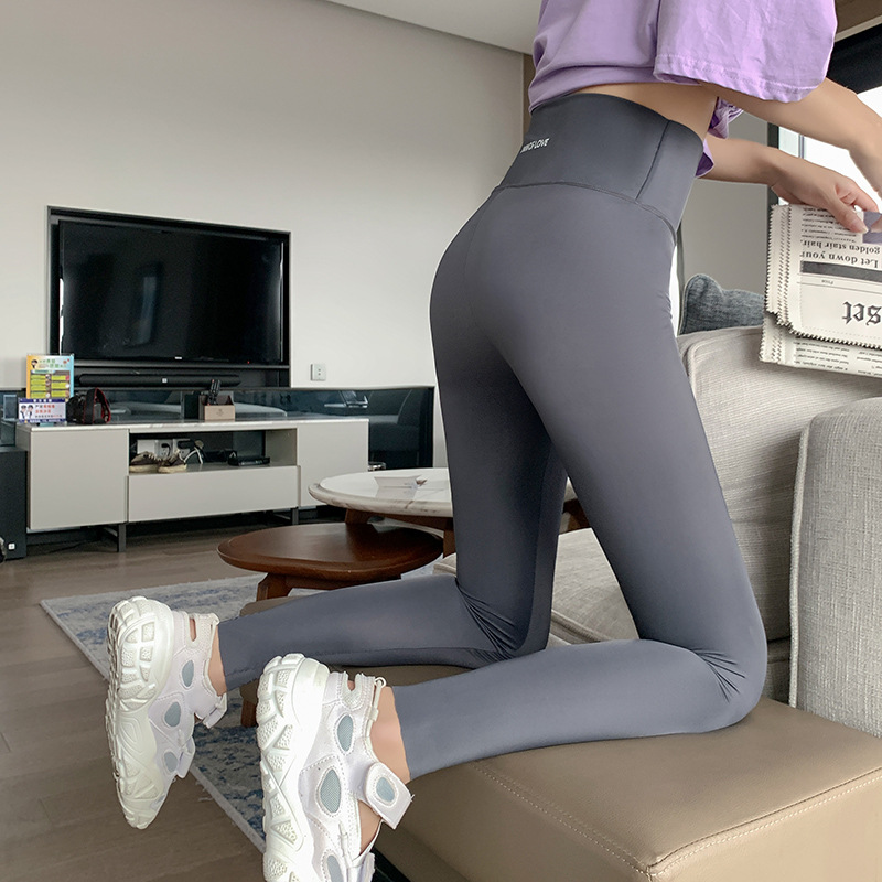 Women's thin breathable outer wear high waist slimming yoga leggings