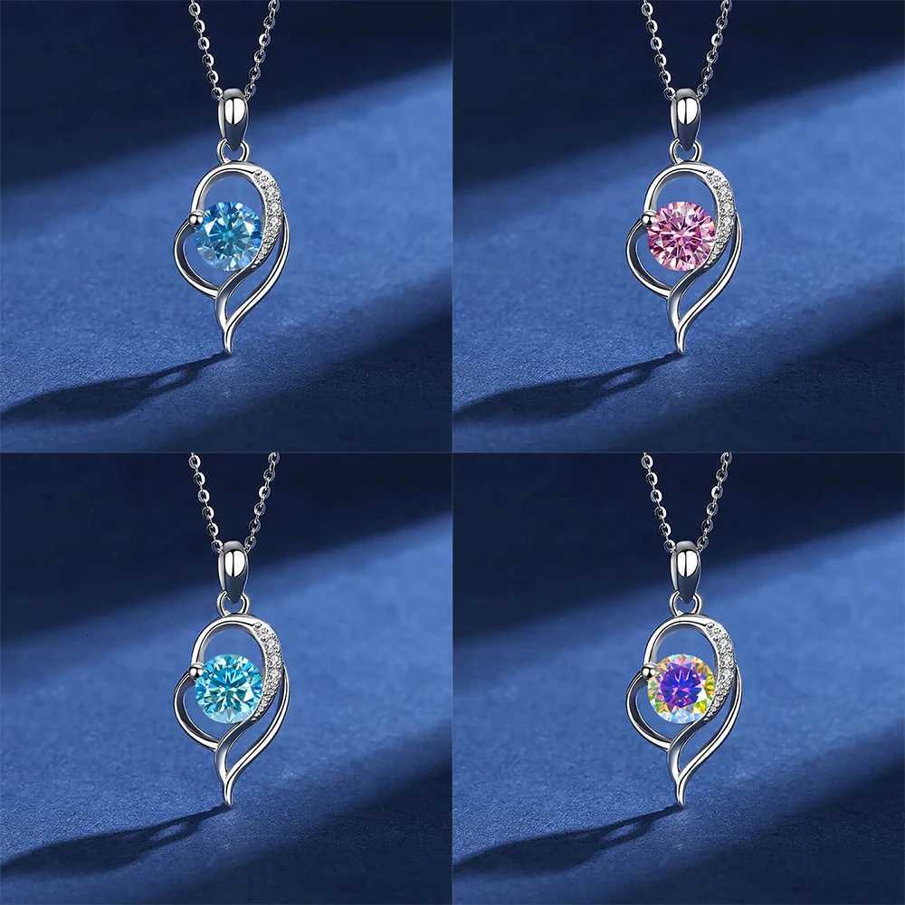 Moissanite Pendant Necklace 925 Sterling Silver LabCreated Diamond Halo Pendant for Women Wedding Party or Special Gift Z250910