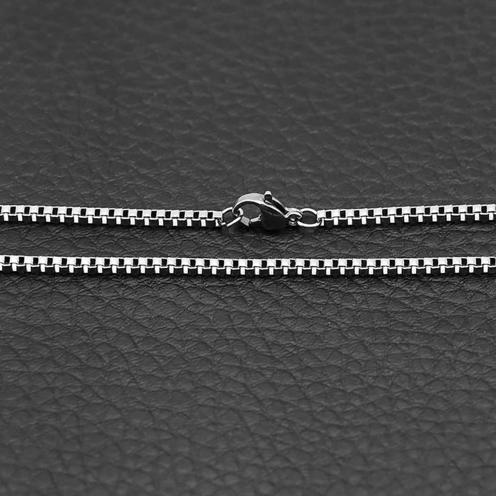 1.5mm 2mm 2.5mm 3mm Stainless Steel Box Chain Necklace DIY Jewelry Findings Making for Men and Women Wholesale Link Chains Accessories XJ250708