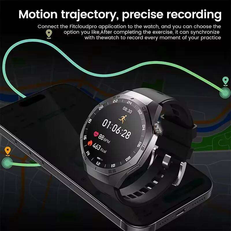 2025 New For Huawe- GT5 Pro Smart Watch Men AMOLED Screen GPS Motion trectory Heart Rate Bluetooth Calls SmartWatch Waterproof