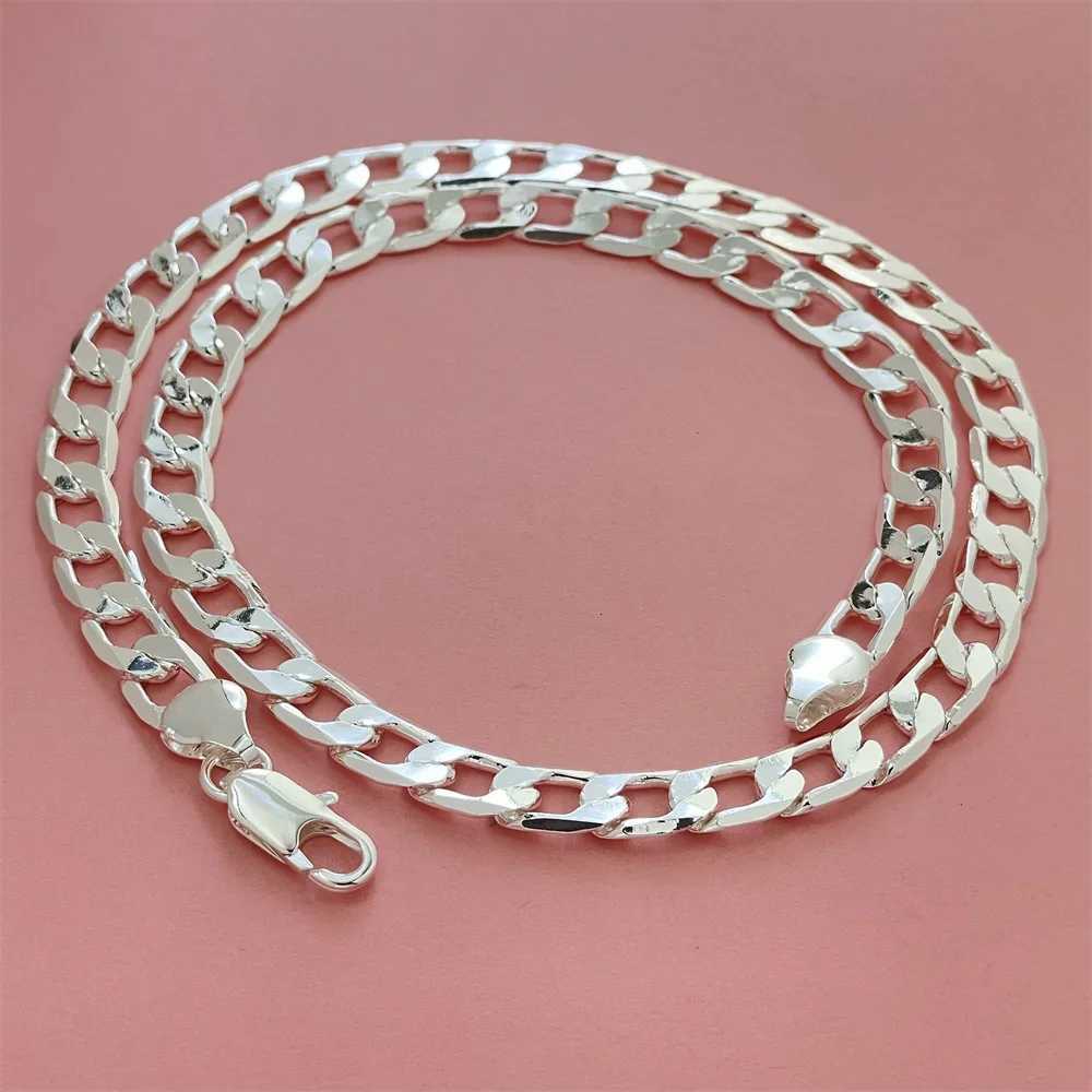925 Sterling Silver Necklace Unisex Classic Chain Wedding Anniversary Christmas Gif 2MM-12mm 20cm-70cm XJ250708