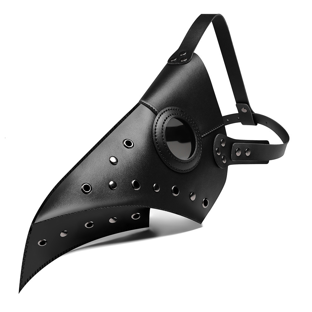 Halloween Punk Party Plague Doctor Beak Mask Bar Stage Performance Supplies Black ddmymoon