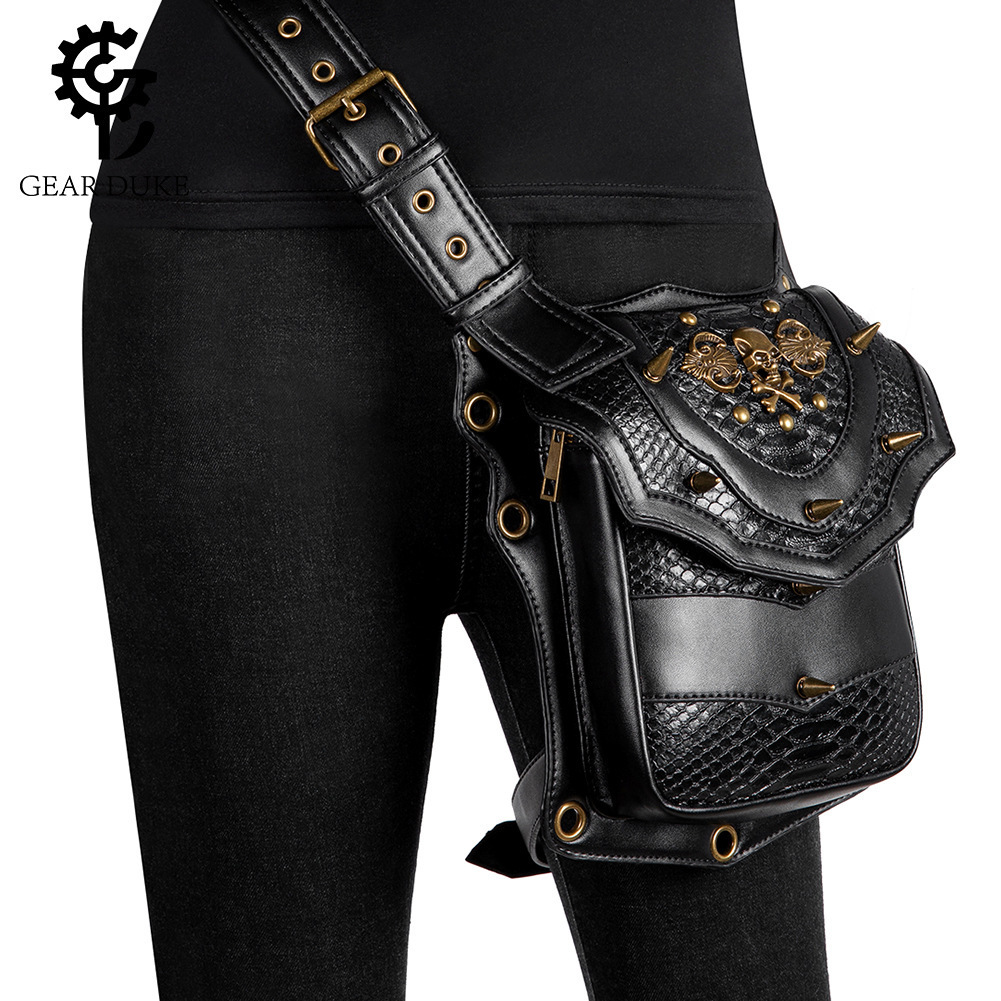 2025 Summer New Punk Skull Motorcycle Crossbody Shoulder Women Unisex Outdoor Waist Bag ddmymoon